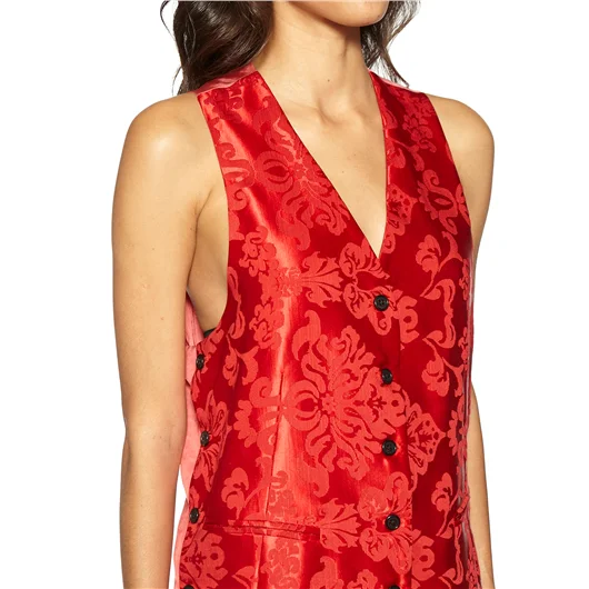 ANN DEMEULEMEESTER GILET IN SETA JACQUARD Convenienza