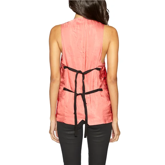 ANN DEMEULEMEESTER GILET IN SETA JACQUARD Convenienza