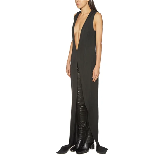 ANN DEMEULEMEESTER GILET LUNGO IN LANA Novità