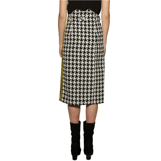 OFF-WHITE CO VIRGIL ABLOH GONNA LONGUETTE PIED DE POULE Saldi Di Fabbrica