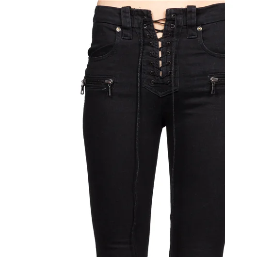 BEN TAVERNITI UNRAVEL JEANS IN DENIM STONE LACE UP Vendite stagionali