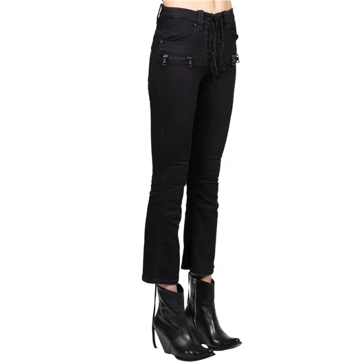 BEN TAVERNITI UNRAVEL JEANS IN DENIM STONE LACE UP Vendite stagionali