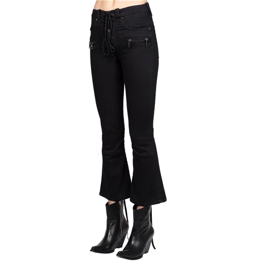 BEN TAVERNITI UNRAVEL JEANS IN DENIM STONE LACE UP Vendite stagionali
