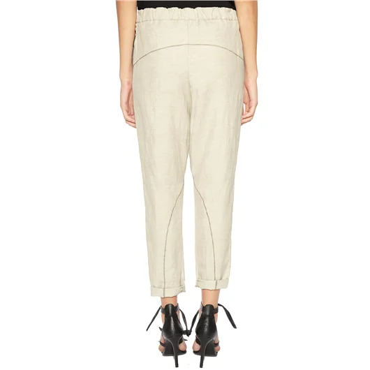 NOSTRASANTISSIMA PANTALONE BAGGY CON IMPUNTURE Fino al 65% di sconto