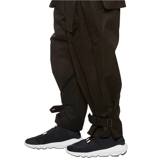 YOHJI YAMAMOTO PANTALONE IN GABARDINE VITA ALTA Esporta salva