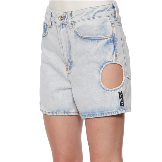 OFF-WHITE CO VIRGIL ABLOH SHORTS IN DENIM METEOR STRAIGHT Flash Sale