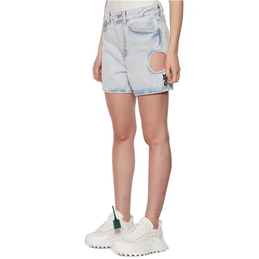 OFF-WHITE CO VIRGIL ABLOH SHORTS IN DENIM METEOR STRAIGHT Flash Sale
