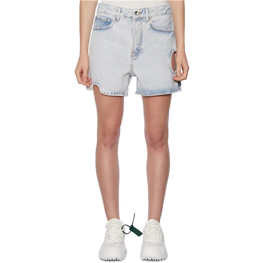 OFF-WHITE CO VIRGIL ABLOH SHORTS IN DENIM METEOR STRAIGHT Flash Sale