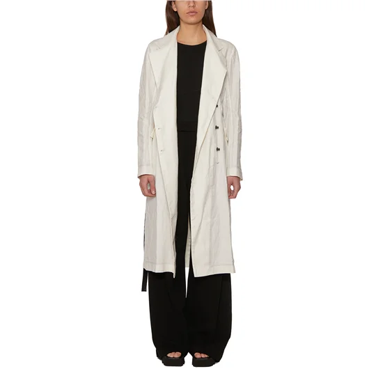ISAAC SELLAM TRENCH IN LINO CERATO Fino al 65% di sconto