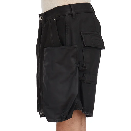 RICK OWENS BERMUDA IN DENIM STEFAN CARGO Spedizione Gratuita
