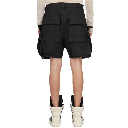 RICK OWENS BERMUDA IN DENIM STEFAN CARGO Spedizione Gratuita