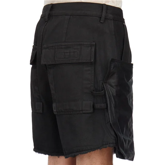 RICK OWENS BERMUDA IN DENIM STEFAN CARGO Spedizione Gratuita
