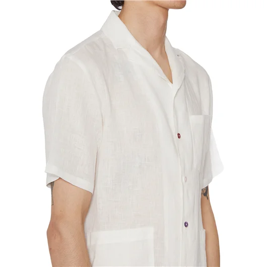 DANIELE ALESSANDRINI CAMICIA IN LINO Online Outlet