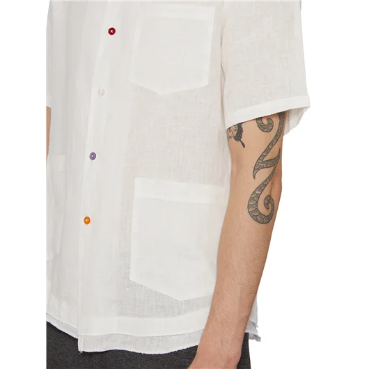 DANIELE ALESSANDRINI CAMICIA IN LINO Online Outlet
