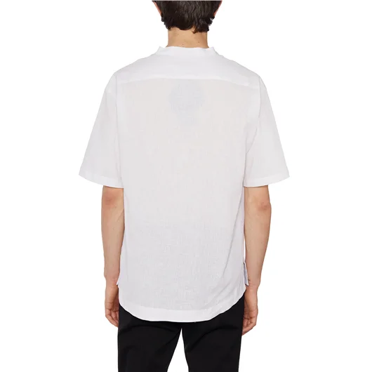 DANIELE ALESSANDRINI CAMICIA IN LINO E COTONE Lightning offer