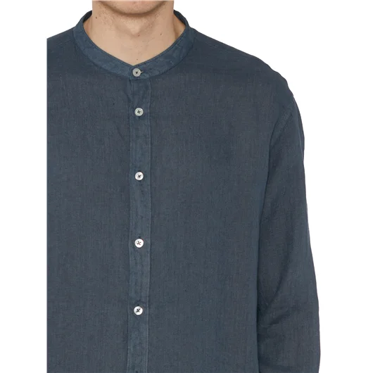 DANIELE ALESSANDRINI CAMICIA KOREANA IN LINO Liquidazione