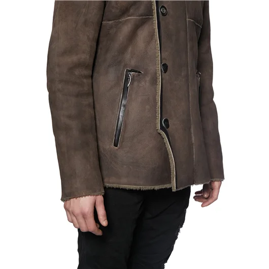 DANIELE BASTA CAPPOTTO IN SHERALING E PELLE Latest stili