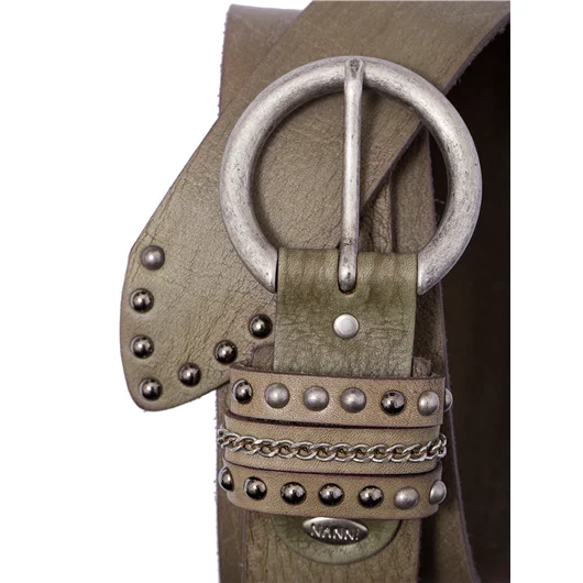 NANNI CINTURA IN PELLE E METALLO 4,00 CM Fino al 55% di sconto