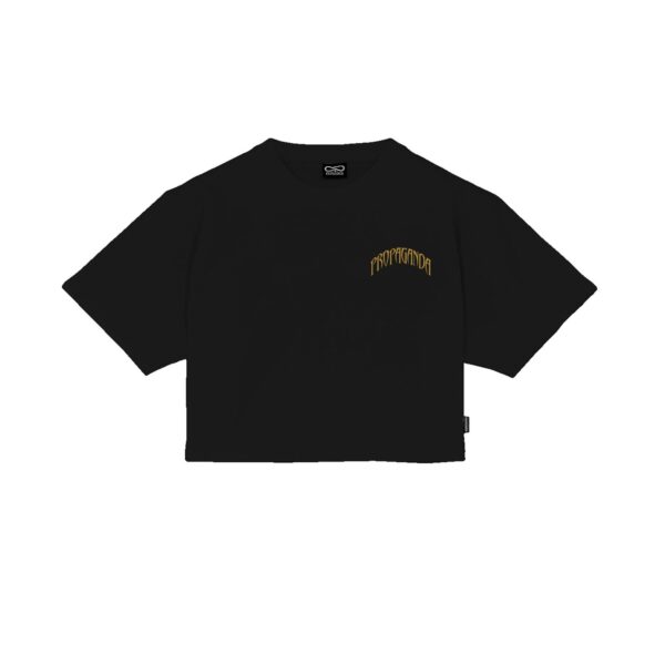 Propaganda Triangle Jaguar Croptop Tee – Black Prezzo basso