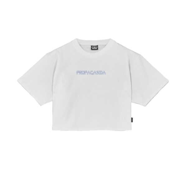 Propaganda Butterfly Bones Croptop Tee – White ACQUISTA ORA