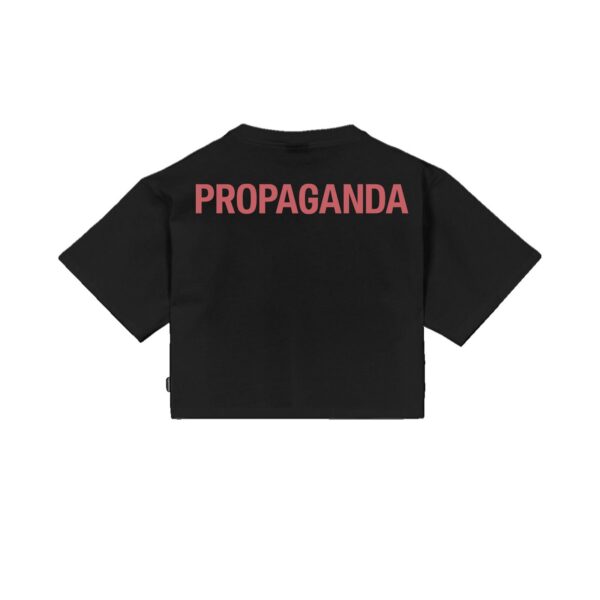 Propaganda Women Logo Croptop Tee – Black Fino al 50% di sconto