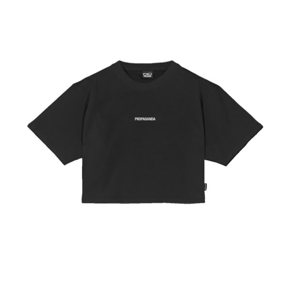 Propaganda Women Ribs Croptop Tee – Black Only for today