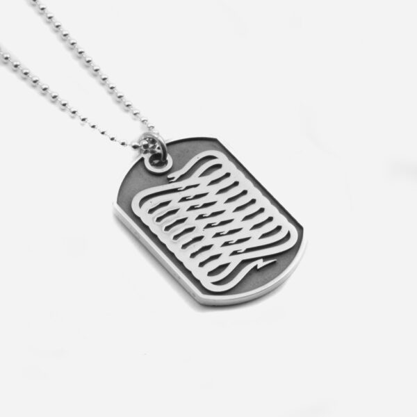 Propaganda Collana con Ciondolo Piastra Militare Propaganda W/ Nove25 In Argento Novità