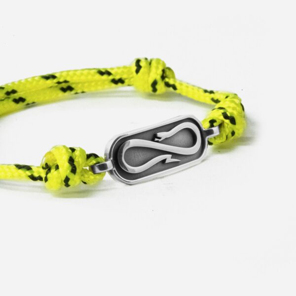 Propaganda Bracciale in Corda Gialla con Targa Propaganda W/ Nove25 In Argento Presa