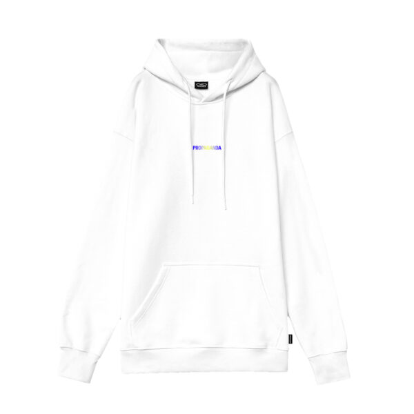 Propaganda Ribs Gradient Hoodie – White Cyber Monday