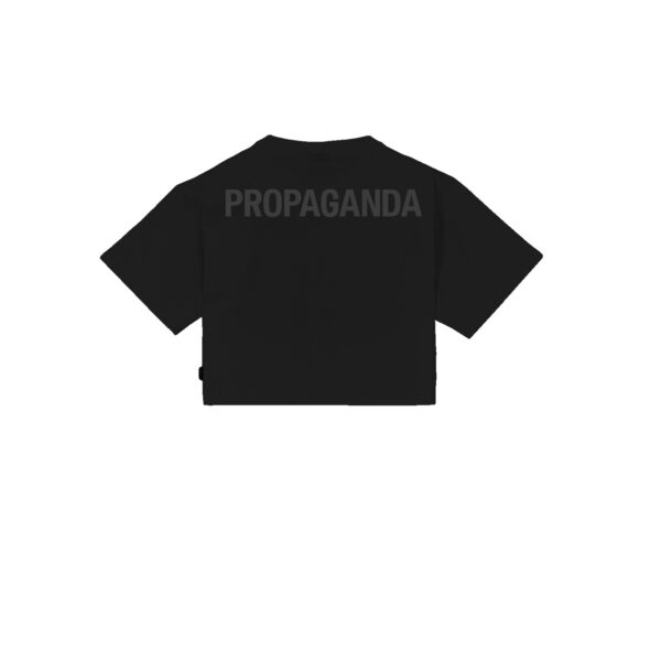 Propaganda Logo Woman Crop Top Tee – Black Fino Al -60%