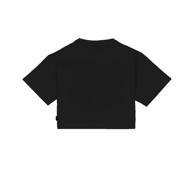 Propaganda Logo Embrodery Woman Crop Top Tee – Black Offerta
