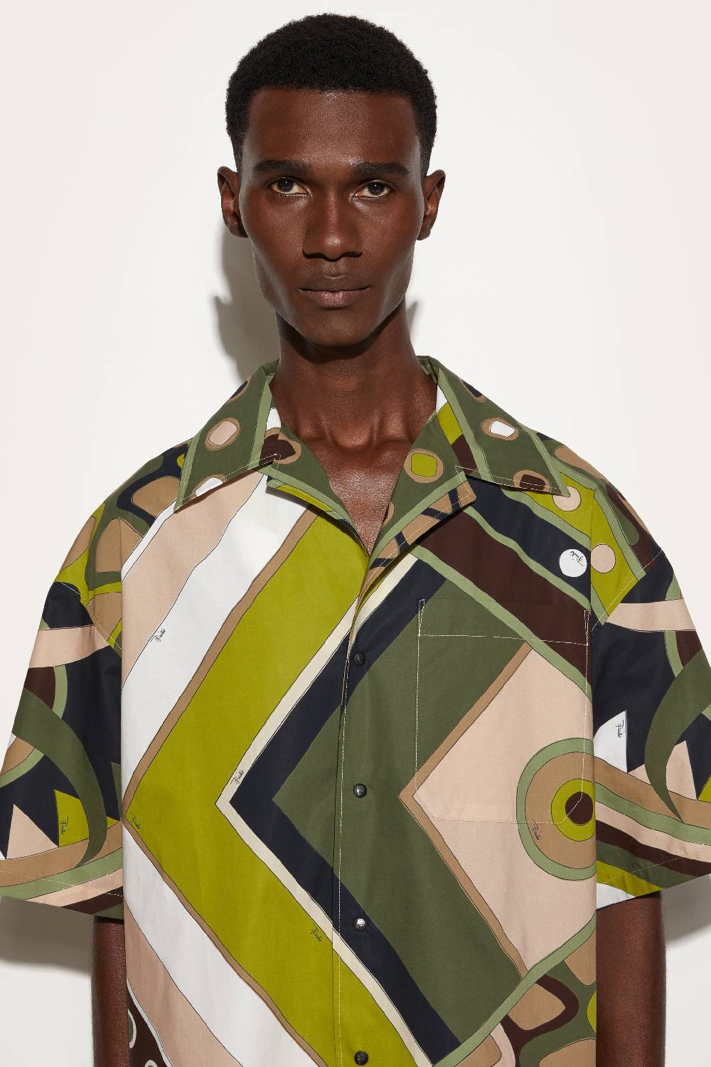 Pucci Camicia da bowling con stampa Vivara Grandi sconti