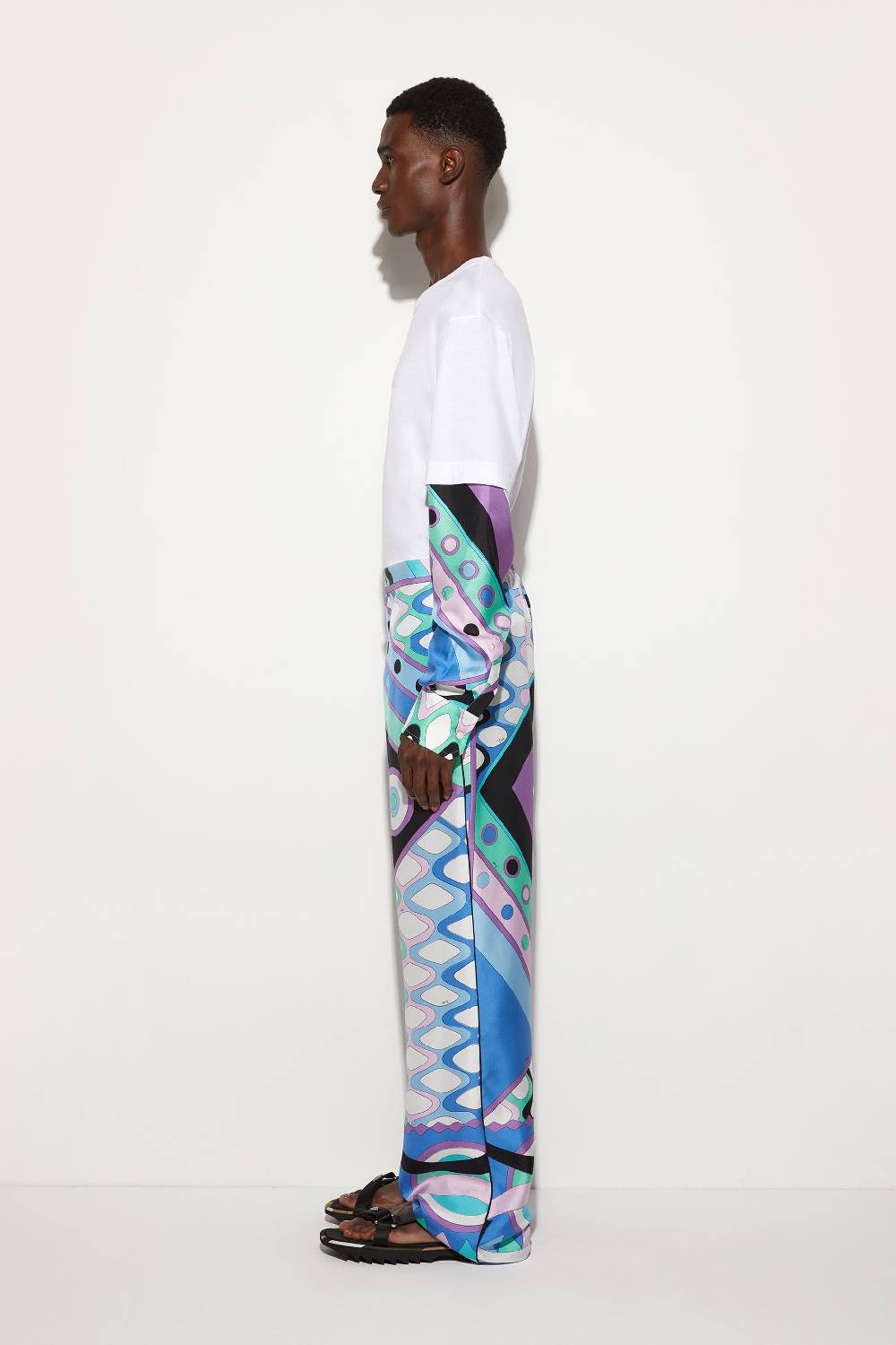 Pucci Pantaloni in seta con stampa Vivara Pezzi Unici