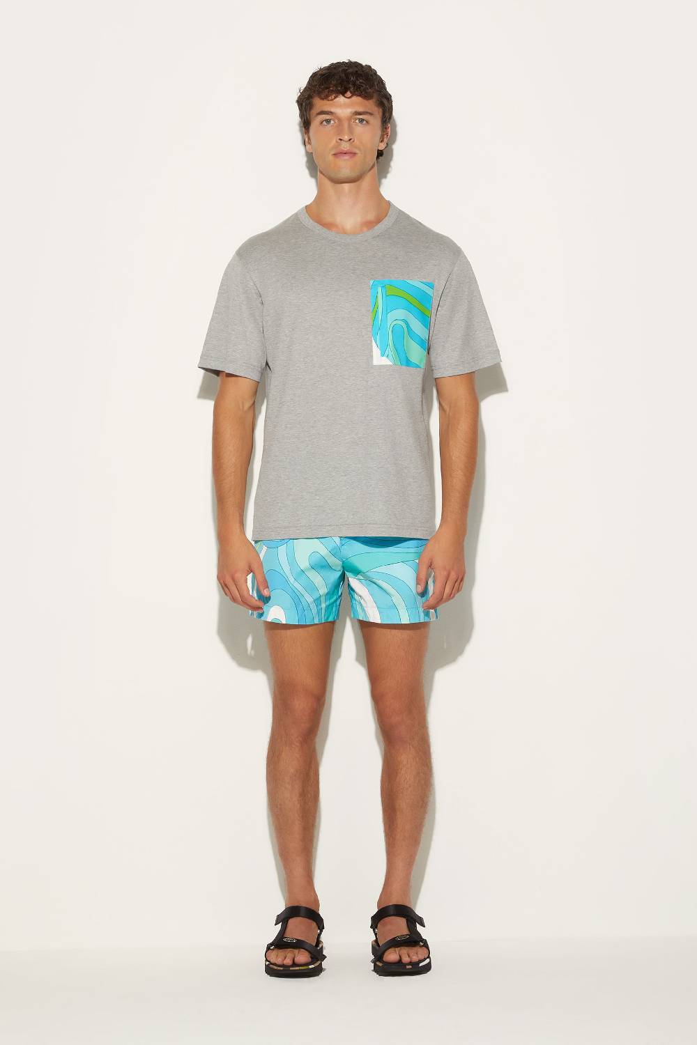 Pucci T-shirt con stampa Marmo Consegna Veloce