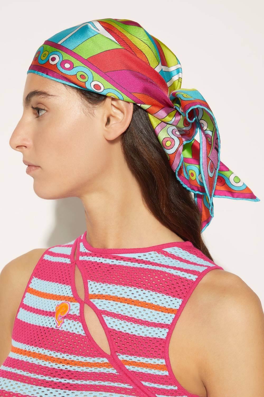 Pucci Foulard in seta con stampa Iride Comprare a buon mercato