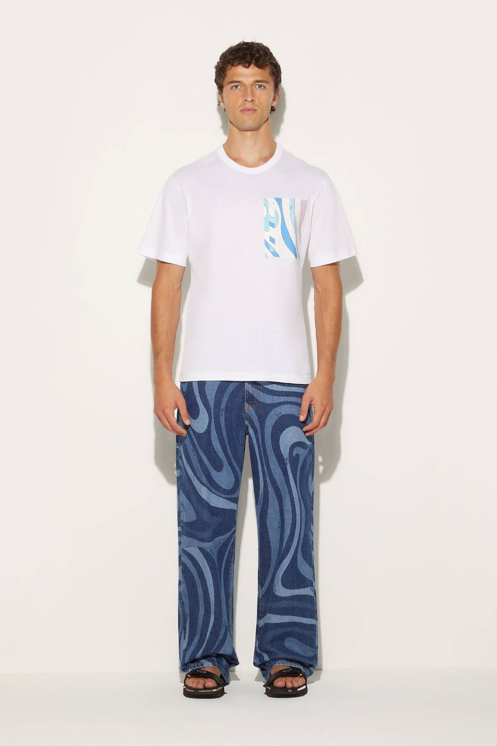 Pucci T-shirt con inserto Marmo Vendite stagionali