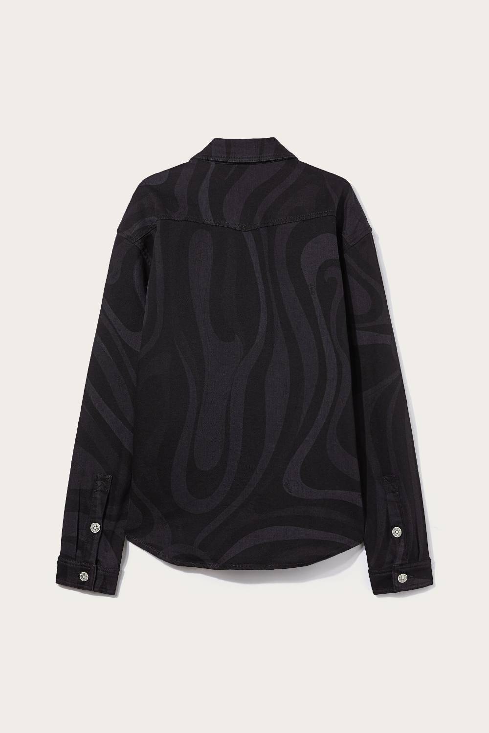Pucci Camicia in denim con stampa Marmo Vendita calda