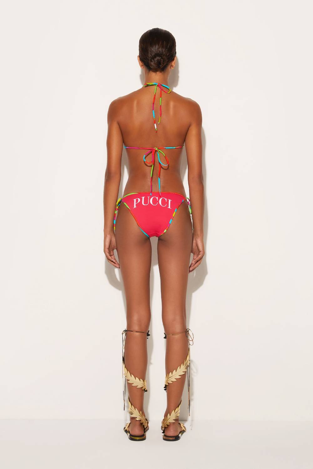 Pucci Top bikini con finiture Iride Liquidazione