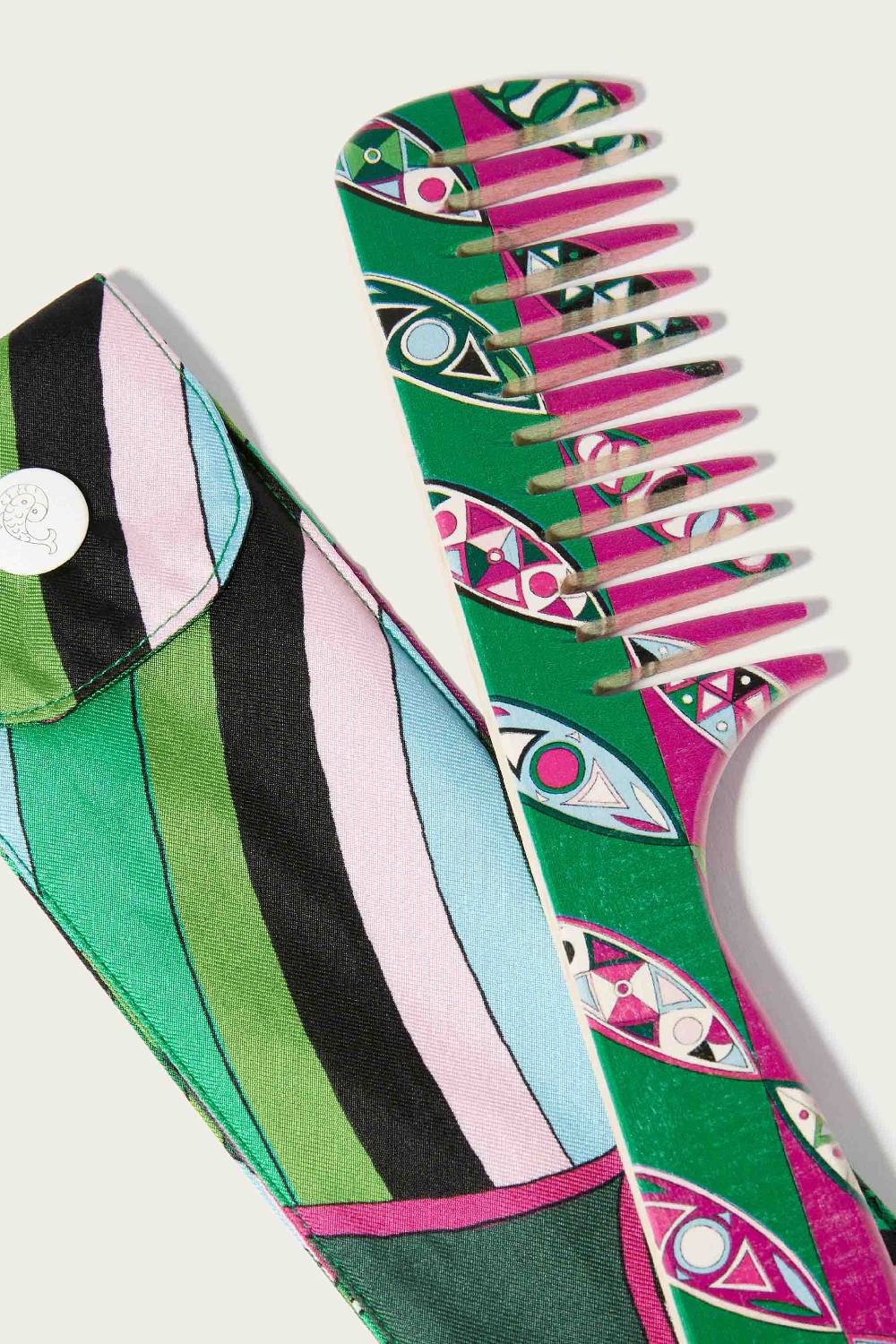Pucci Set custodia e pettine in legno con stampa Girandole ACQUISTA ORA