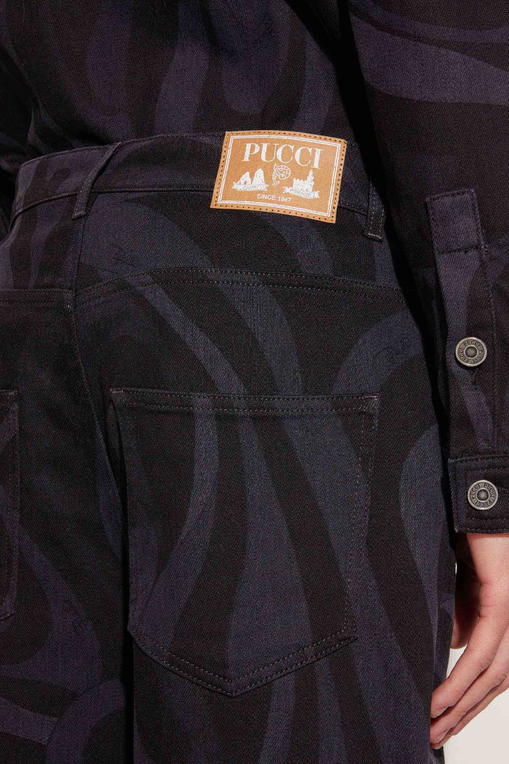 Pucci Jeans a gamba dritta con stampa Marmo Ultimi due giorni