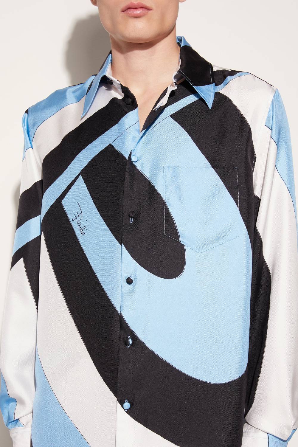 Pucci Camicia in seta con stampa Iride Promozione temporanea