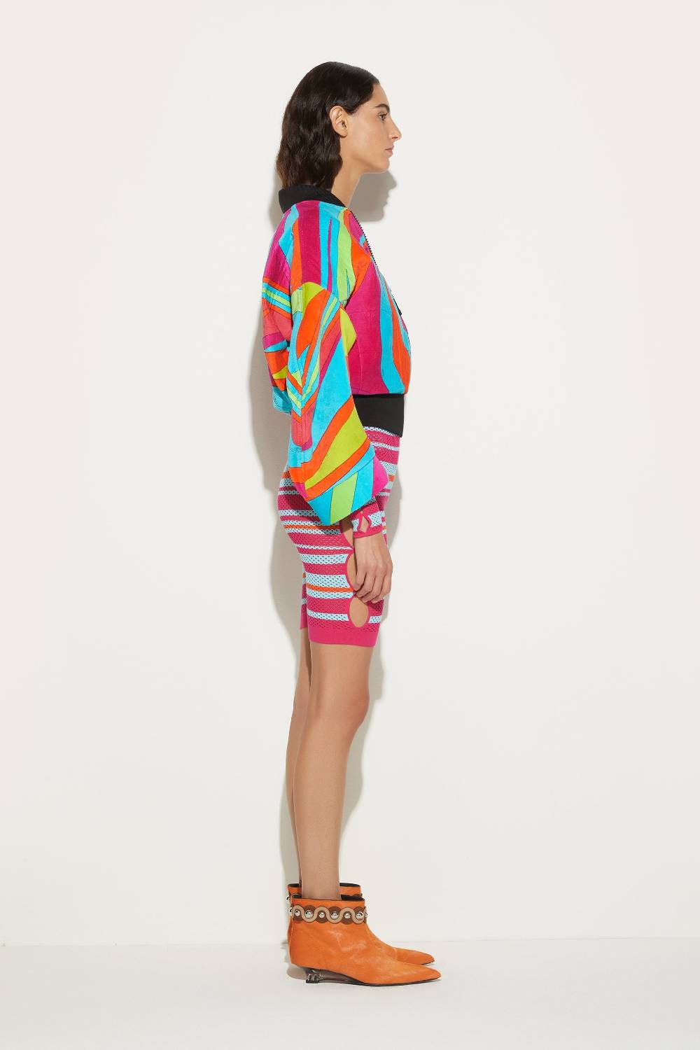 Pucci Bomber in spugna con stampa Cigni Fino Al -60%