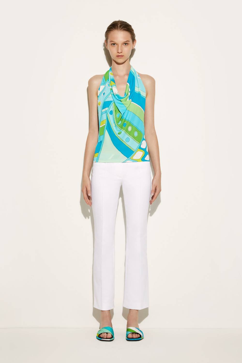 Pucci Top con scollo all'americana e stampa Vivara Vendite Flash