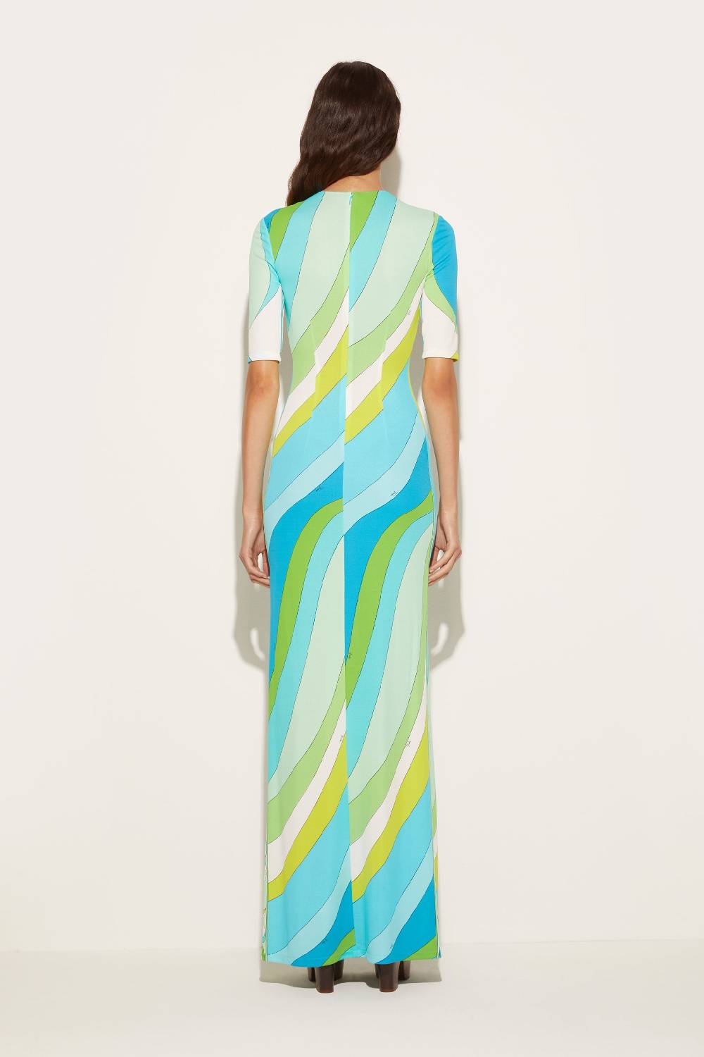 Pucci Abito lungo con stampa Pesci Latest fashion
