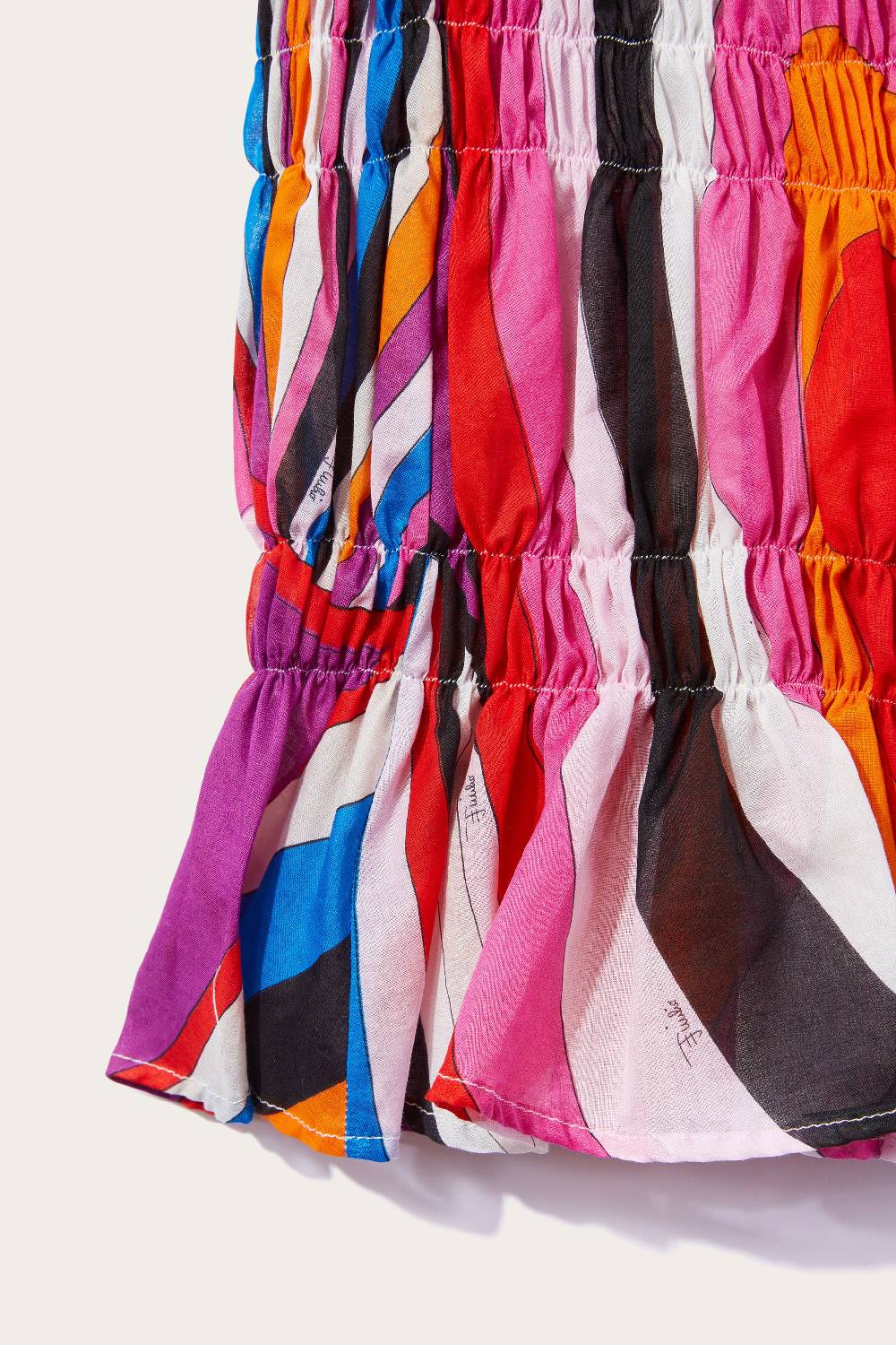Pucci Abito a punto smock con stampa Iride 50% di sconto con spedizione gratuita