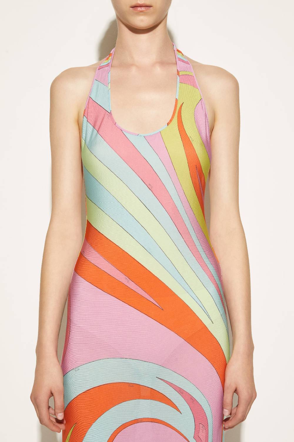 Pucci Abito lungo con stampa Cigni Sconto