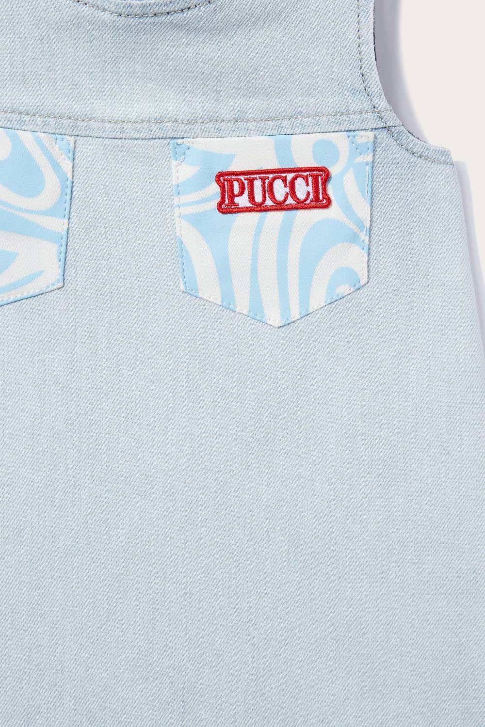 Pucci Abito in denim con inserti Marmo Saldi Di Fabbrica
