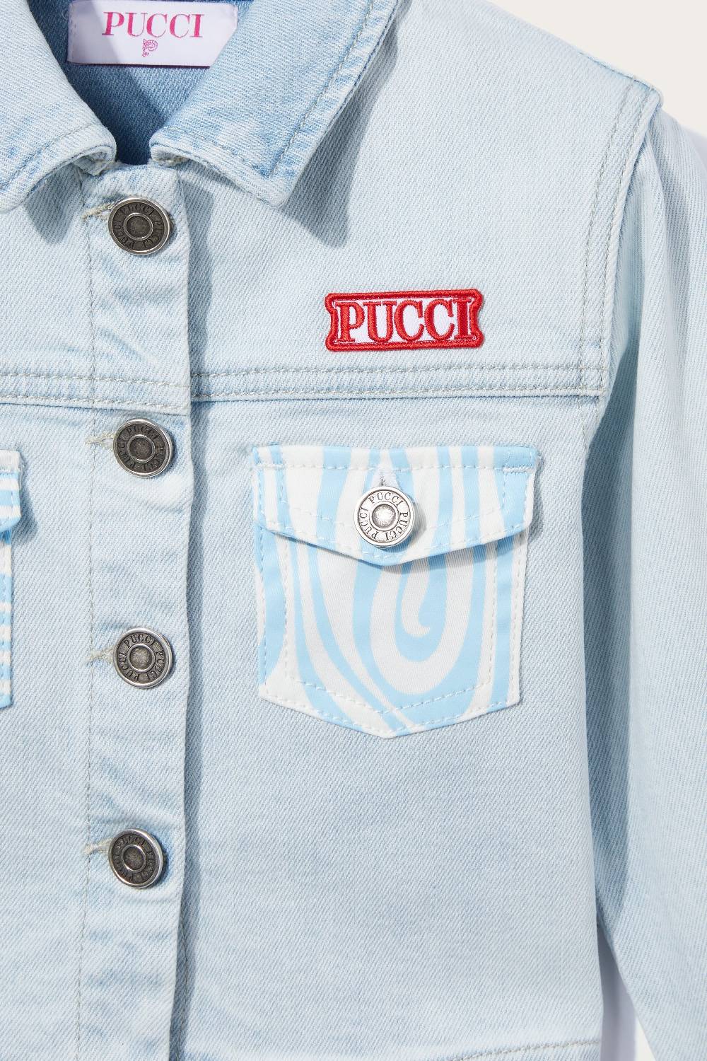 Pucci Giacca in denim con inserti Marmo I Più Venduti
