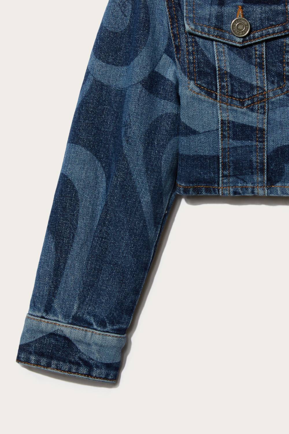 Pucci Marmo-Print Denim Jacket Negozio