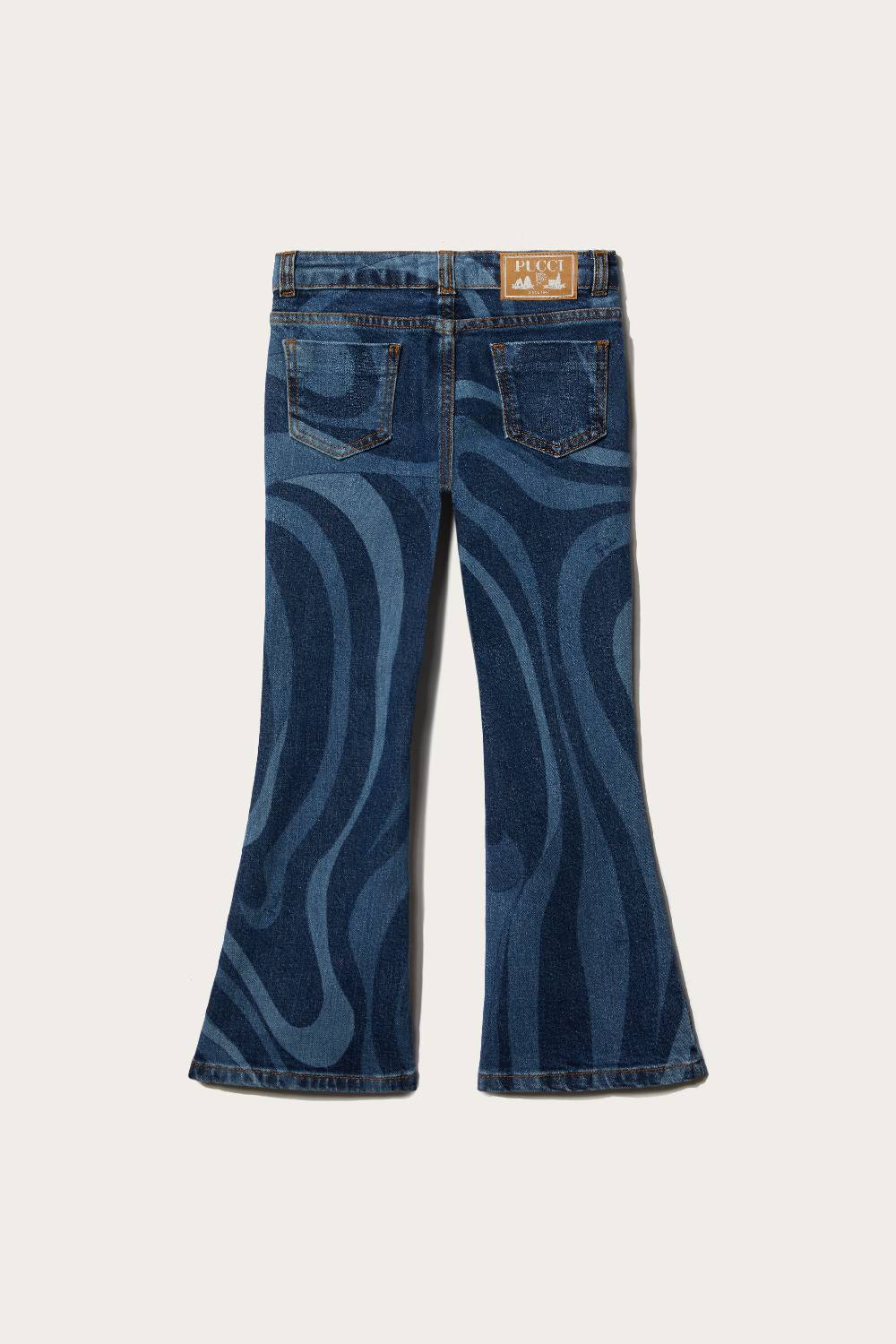 Pucci Marmo-Print Flared Jeans In Saldo